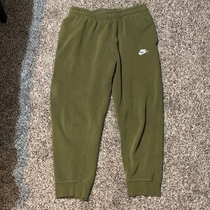 Nike Olive Green Fleece Joggers
